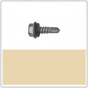 10-16 x 16mm HOBSON Hex Head Self Drilling Screw with NEO Washer Class 4 - CLASSIC CREAM
