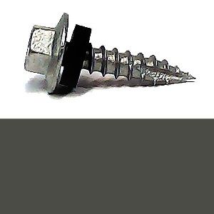 12-11 x 25mm HOBSON Hex Head Type 17 Screw with Neoprene Washer Class 4 - WOODLAND GREY
