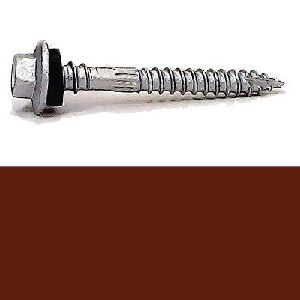 12-11 x 50mm BREMICK Hex Head Type 17 Top Grip Screw with EPDM Seal B8(Cat5) - MANOR RED