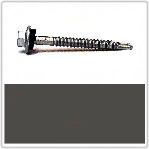 12-14 x 45mm HOBSON Hex Head Self Drilling Screw with NEO Washer Class 4 - MONUMENT