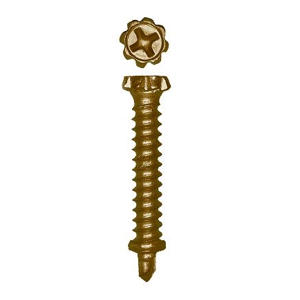 8-18 x 35mm Flower Head WING Self Drilling Screw Zinc Yellow