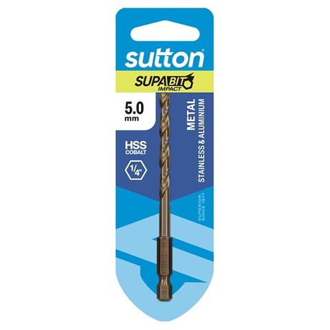 5.0MM DRILL HEX SHANK HSS-CO SUPABIT CARDED