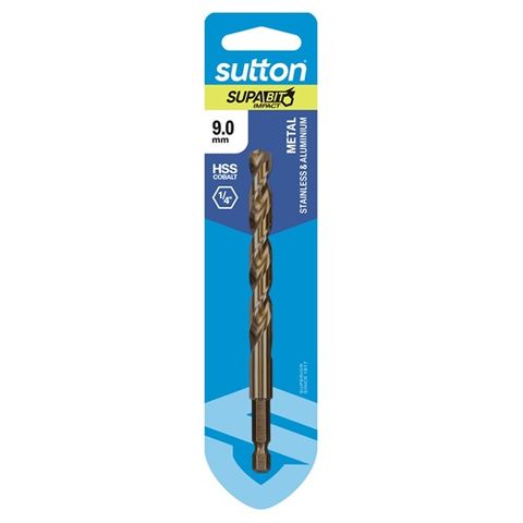 9.0MM DRILL HEX SHANK HSS-CO SUPABIT CARDED