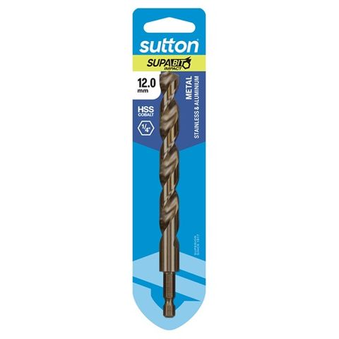 12.0MM DRILL HEX SHANK HSS-CO SUPABIT CARDED
