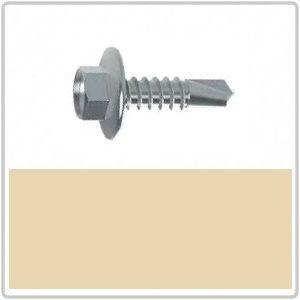 12-14 x 20mm AX3 Hex Head Self Drilling Screw - CLASSIC CREAM