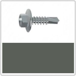 12-14 x 20mm AX3 Hex Head Self Drilling Screw - WOODLAND GREY