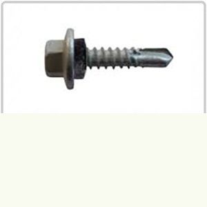 12-14 x 20mm AX3 Hex Head Self Drilling Screw with Neoprene - DOVER WHITE
