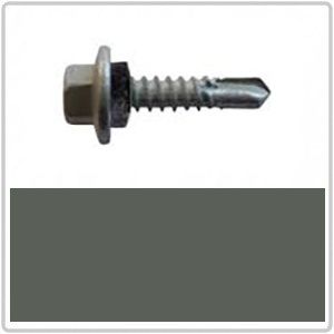 12-14 x 20mm AX3 Hex Head Self Drilling Screw with Neoprene - WOODLAND GREY
