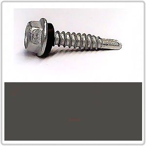10-16 x 25mm HOBSON Hex Head Self Drilling Screw with NEO Washer Class 4 - MONUMENT