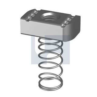 M6 Strut Nut Long Spring Galvanised