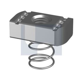 M6 Strut Nut Short Spring Galvanised