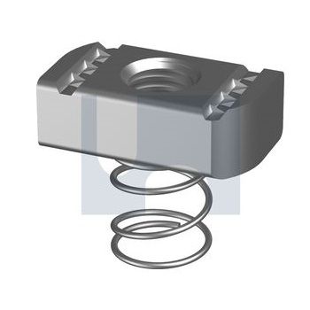 M8 Strut Nut Short Spring Galvanised
