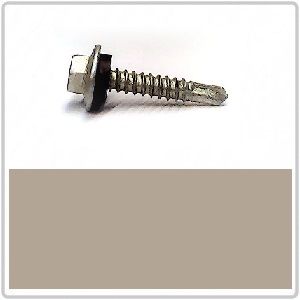 14-10 x 25mm BREMICK Hex Head Self Drilling Screw with EPDM Seal B8(Cat5) - STONE