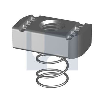 M8 Strut Nut Short Spring Zinc Plated