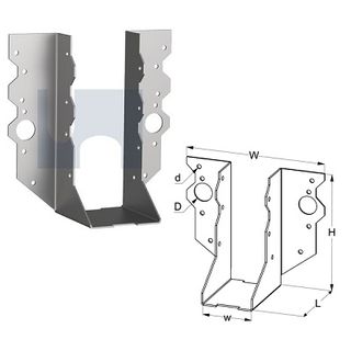 45mm x 140mm Joist Hanger for Timber Galvanised