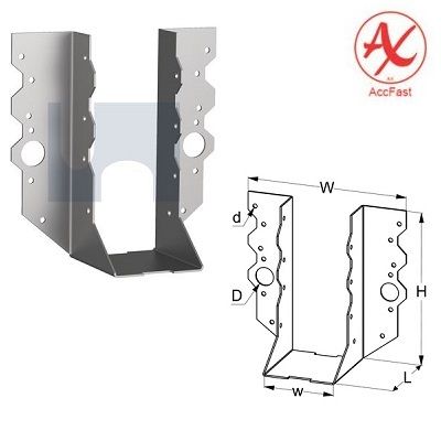 45mm x 120mm Joist Hanger for Timber Stainless Steel Grade 316