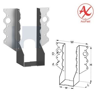 45mm x 140mm Joist Hanger for Timber Stainless Steel Grade 316