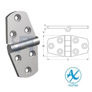 103mm x 38mm x 4.2mm Hatch Hinge (Even) Stainless Steel Grade 304