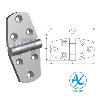 103mm x 38mm x 4.2mm Hatch Hinge (Even) Stainless Steel Grade 304