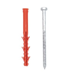 10 x 120 AX Frame Anchor Plug + M8 Hex Screw GALV