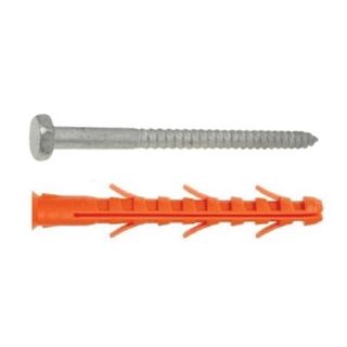 10 x 120 AX Frame Anchor Plug + M8 Hex Screw GALV