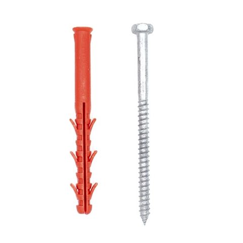 10 x 120 AX Frame Anchor Plug + M8 Hex Screw GALV