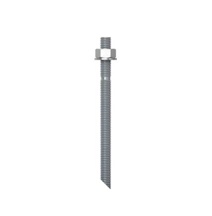 M10 x 130mm Chemical Stud Anchor Kit Angle Point Flat Top Stainless Steel Grade 316