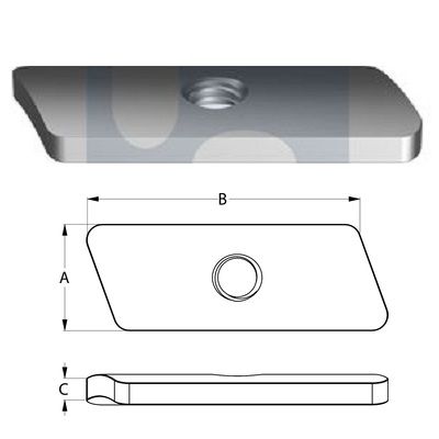 M6 Narrow Channel Nut Zinc Plated