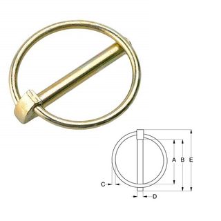 M11 x 45 Steel Linch Pins Zinc Yellow
