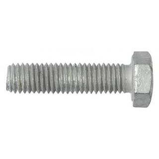 M16 x 50mm Hex Head Set Screw - Mild Steel - Galvanised