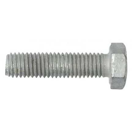 M16 -2.0 x 50mm Hex Head Set Screw - Mild Steel - Galvanised