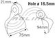 Hammer Flail 16.5mm hole to suit Trimax #16022, Vigolo, Seppi