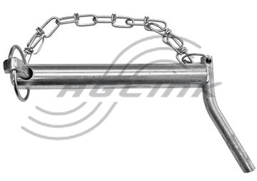 Cat 2 Linkage Pin with Handle, Diameter 28.6mm, Length 125mm.