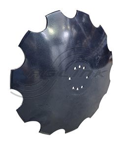 22" Scalloped Disc, 98mm PCD,12.5mm hole, 6mm thick, 4 and 6 bolt holes