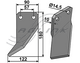 LH Tungsten Durafaced Rotary Hoe Blade to suit Celli 422001