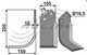 LH Rotary Hoe Std Blade to suit Howard (10mm thick) 109960