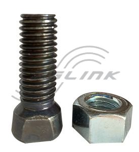 Double Flat Conical Head Plough Bolt/Nut M12x40 GR12.9