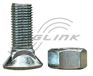 Csk Plough Bolt/Nut 7/16  UNF X 1 1/4