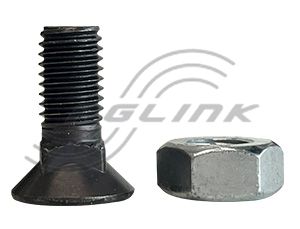 Csk Plough Bolt/Nut M10x25 Gr10.9