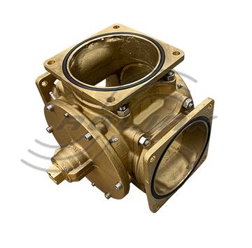 Brass Flanged Multi-Function Three-Way Diverter Valve 6"