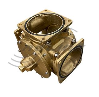 Brass Flanged Multi-Function Three-Way Diverter Valve 6"