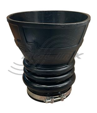200mm Rubber Funnel with Stainless Steel Clamp