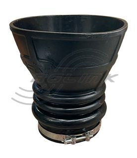 200mm Rubber Funnel with Stainless Steel Clamp