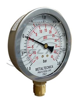 Pressure Gauge 100m x 1/2" (-1 Bar +3 Bar)