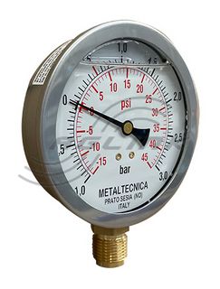 Pressure Gauge 100m x 1/2" (-1 Bar +3 Bar)