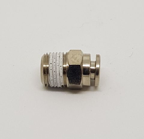 Straight Adaptor Male 4mm x 1/8 Metal 020001