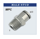 Straight Adaptor Male 4mm x 1/4 Metal 020002