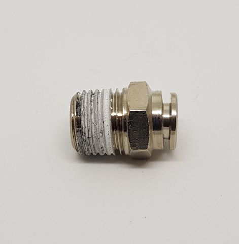 Straight Adaptor Male 6mm x 1/4 Metal 020006