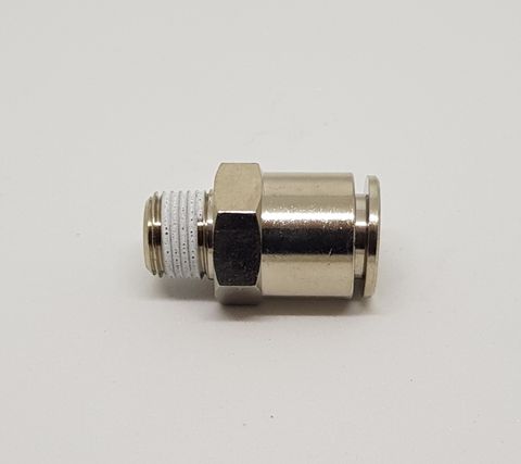 Straight Adaptor Male 8mm x 1/8 Metal 020007
