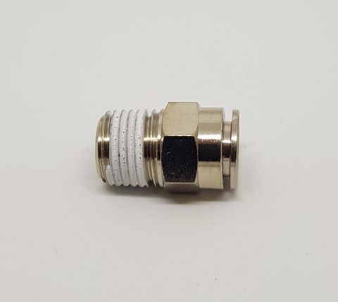 Straight Adaptor Male 8mm x 1/4 Metal 020008